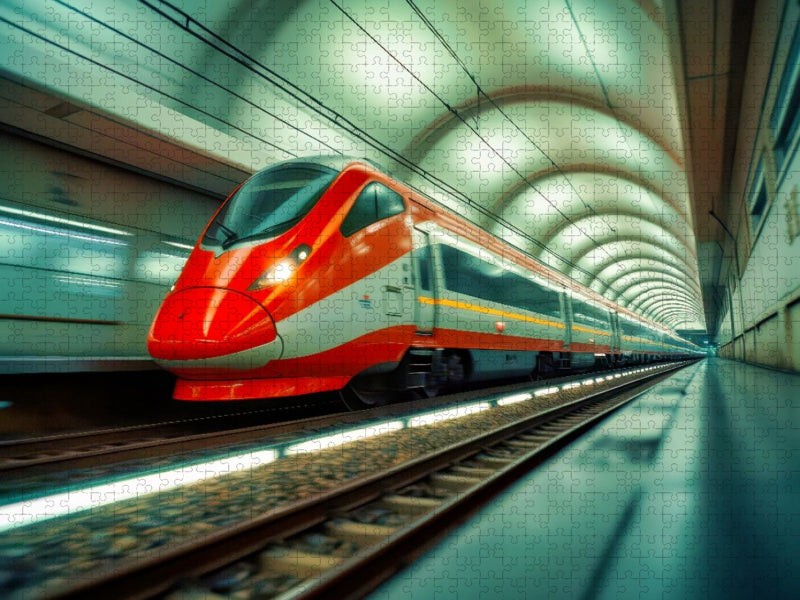 Intelligenz auf Schienen, effizient, emissionsfrei. - CALVENDO Foto-Puzzle'