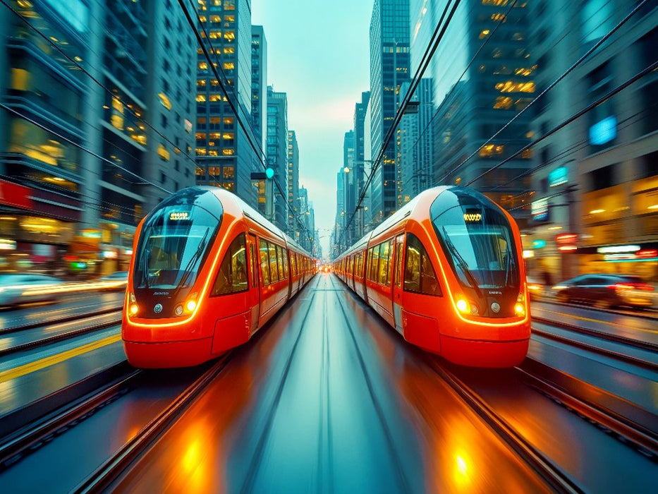 Der Zug, der mitdenkt, und vorausfährt. - CALVENDO Foto-Puzzle'