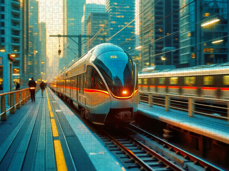 Die Zukunft fährt vor, steigen Sie ein. - CALVENDO Foto-Puzzle'