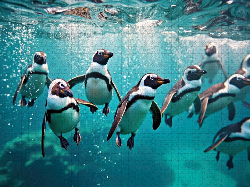 Komm ins Reich der Pinguine. - CALVENDO Foto-Puzzle'