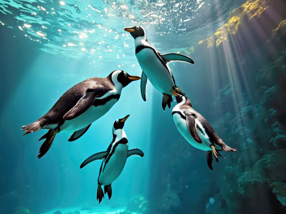 Bei den Pinguinen ist das Eis nie kalt. - CALVENDO Foto-Puzzle'