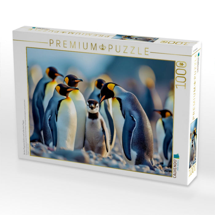Bei den Pinguinen läuft es rund, außer beim Fliegen. - CALVENDO Foto-Puzzle'