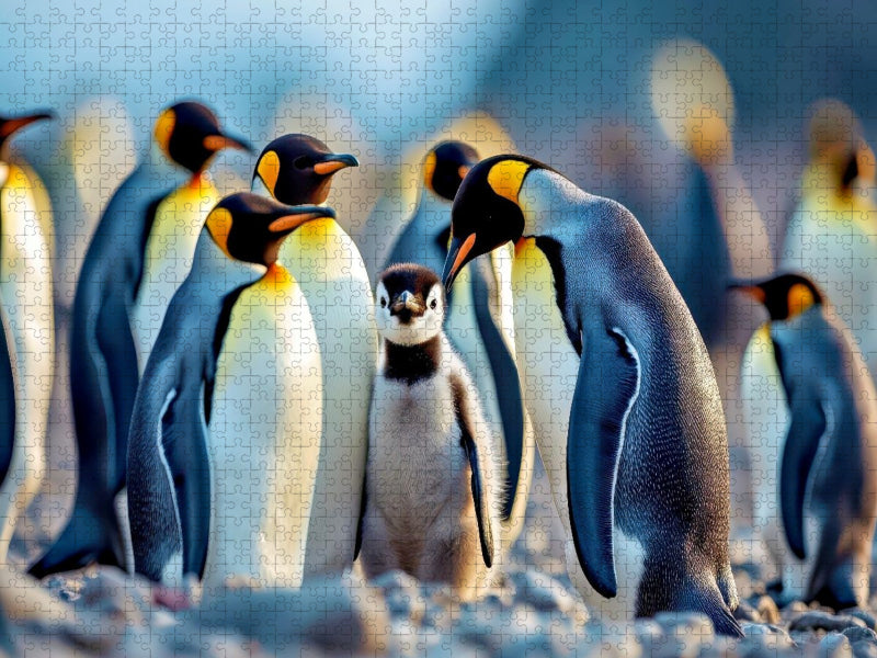 Bei den Pinguinen läuft es rund, außer beim Fliegen. - CALVENDO Foto-Puzzle'