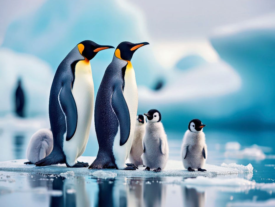 Stilvoll durch den Winter, mit den Gentlemen der Antarktis. - CALVENDO Foto-Puzzle'