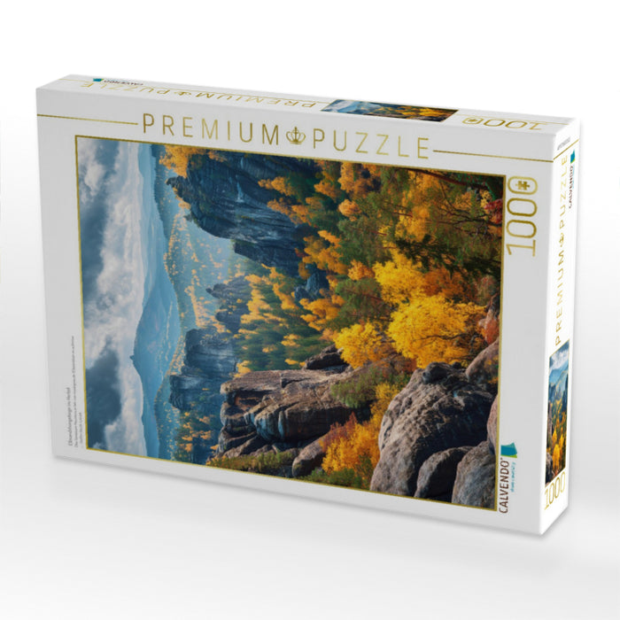 Elbsandsteingebirge im Herbst - CALVENDO Foto-Puzzle'