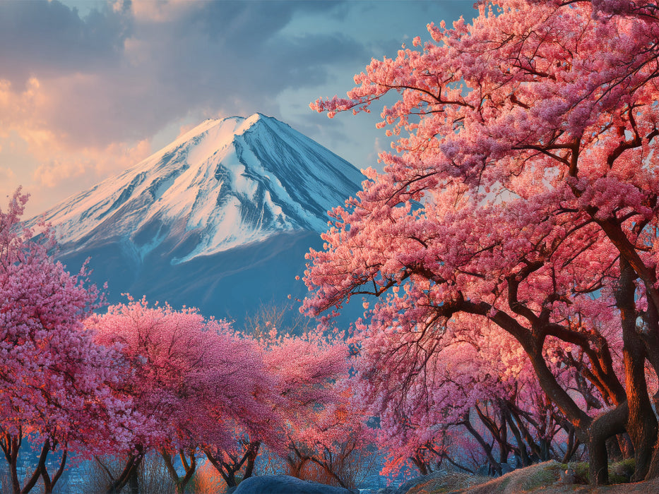 Kirschblütenzauber in Japan - CALVENDO Foto-Puzzle'