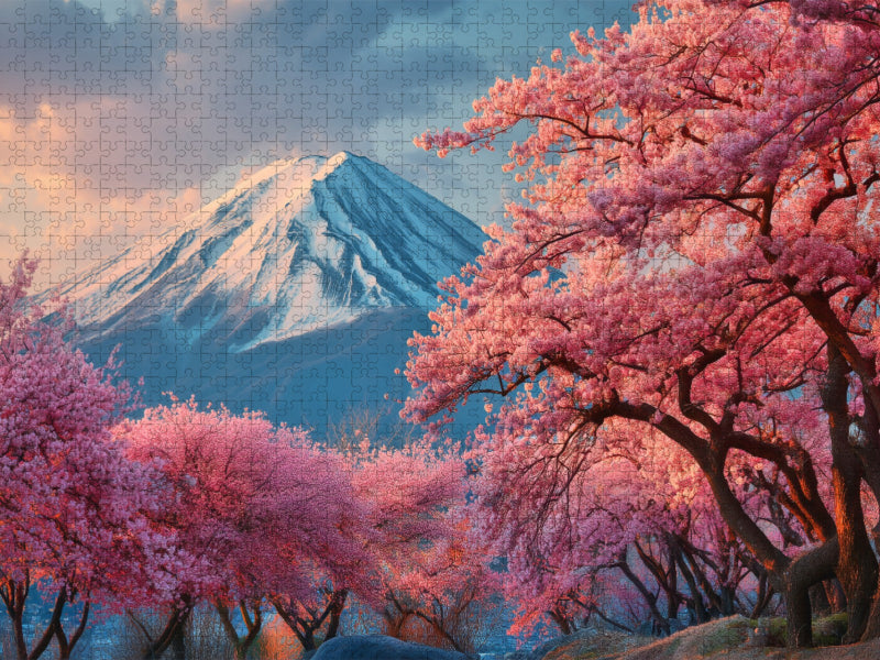Kirschblütenzauber in Japan - CALVENDO Foto-Puzzle'