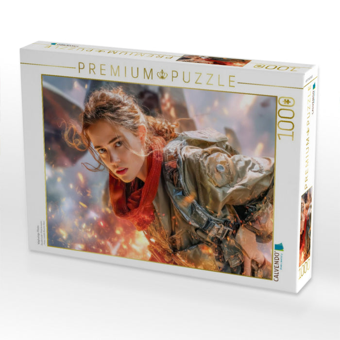 Waghalsige Pilotin - CALVENDO Foto-Puzzle'