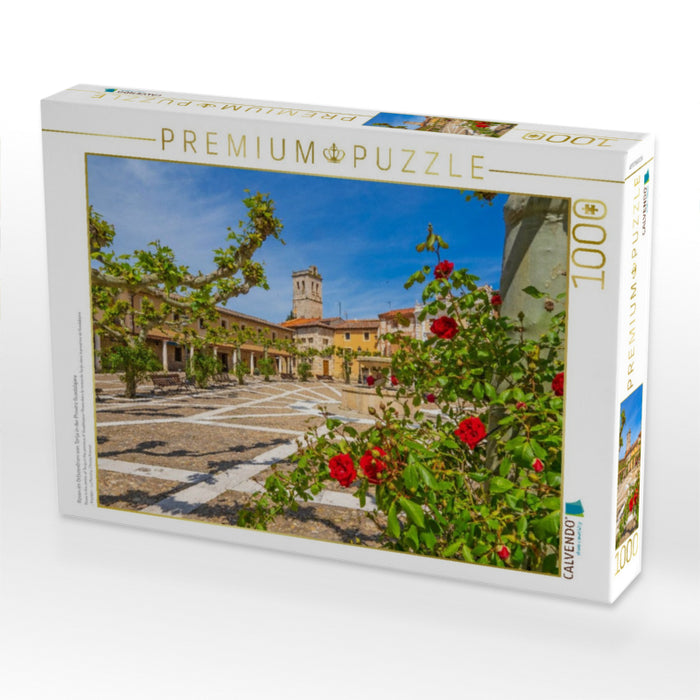 Rosen im Ortszentrum von Torija in der Provinz Guadalajara - CALVENDO Foto-Puzzle'