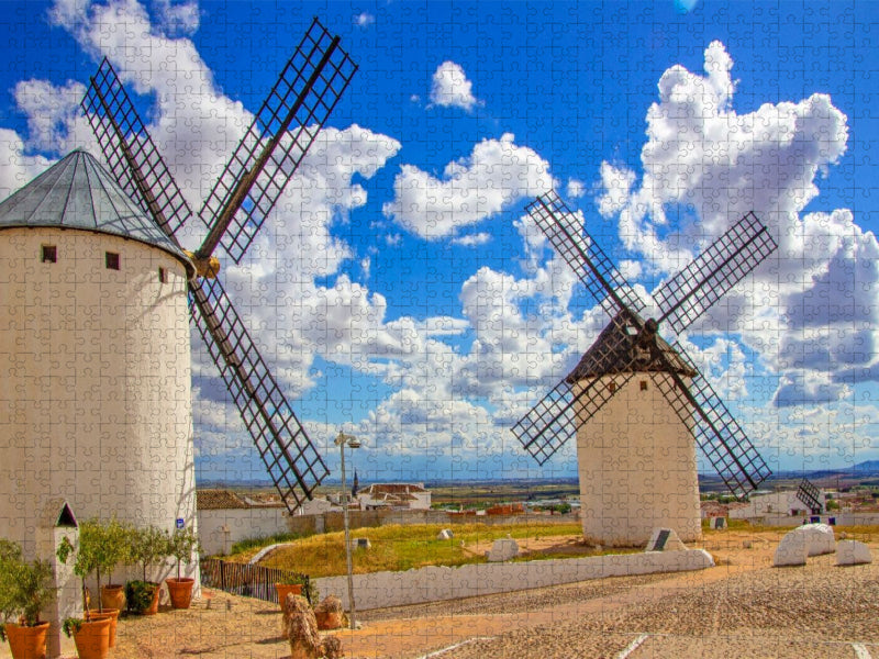 Windmühlen in Campo di Criptana - CALVENDO Foto-Puzzle'
