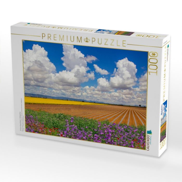 Schöne Ackerfelder in Valdepeñas - CALVENDO Foto-Puzzle'