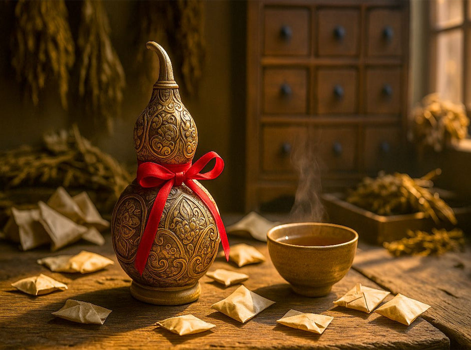 Wu Lou – Kalebassenflasche für Gesundheit und Heilung - CALVENDO Foto-Puzzle'