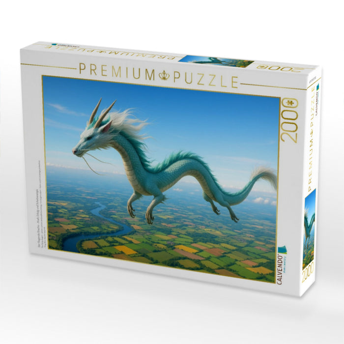 Der fliegende Drache – Kraft, Erfolg und Schutzenergie - CALVENDO Foto-Puzzle'