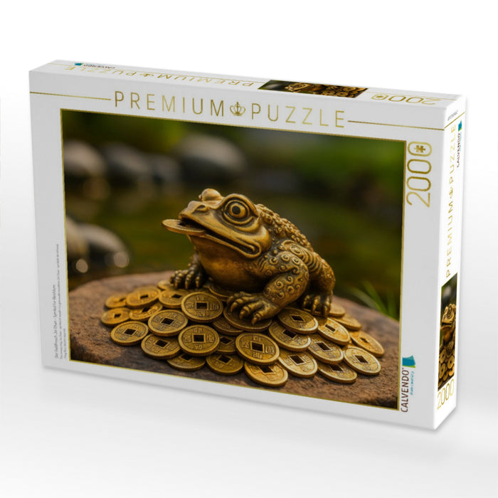 Der Geldfrosch Jin Chan - Symbol für Reichtum - CALVENDO Foto-Puzzle'