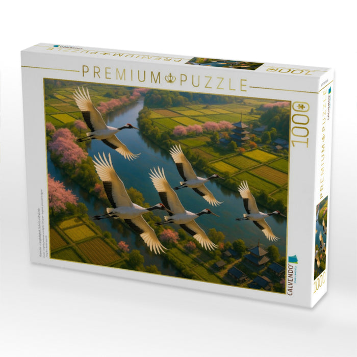 Kraniche – Langlebigkeit, Schutz und Würde - CALVENDO Foto-Puzzle'
