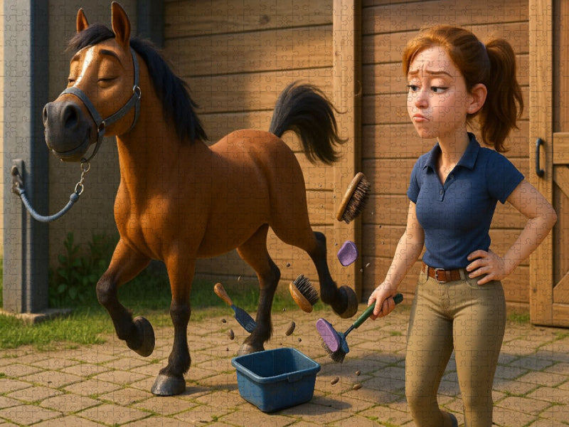 Mädchen brauchen ein Hoppi - CALVENDO Foto-Puzzle'