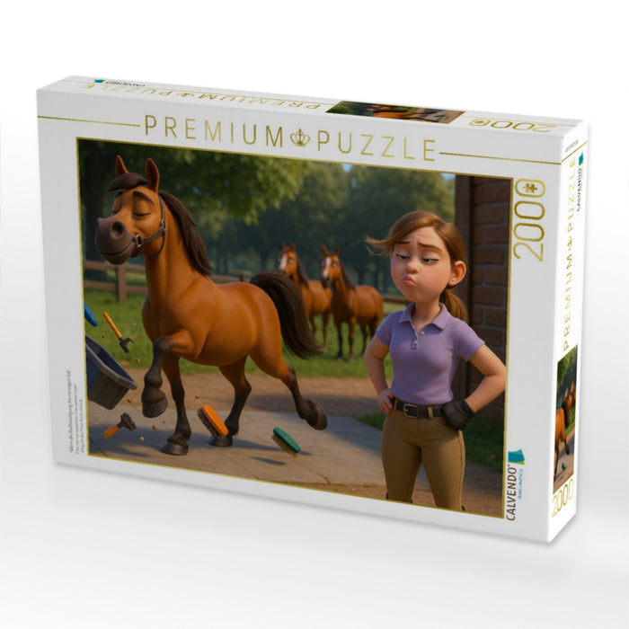 Wenn die Reitbeteiligung ihn verzogen hat - CALVENDO Foto-Puzzle'