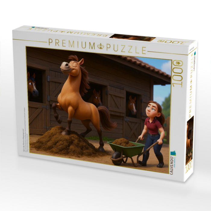 Wenn das Pferd zur Bergziege wird - CALVENDO Foto-Puzzle'