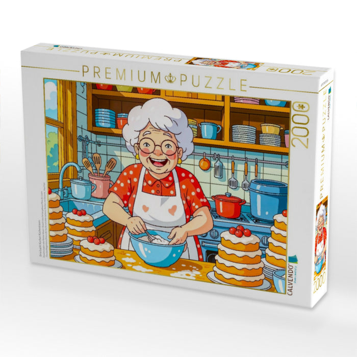 Oma backt Kuchen Küchentraum - CALVENDO Foto-Puzzle'