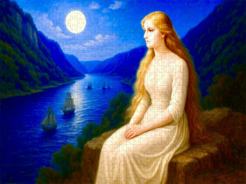 Die Loreley am Rhein - CALVENDO Foto-Puzzle'