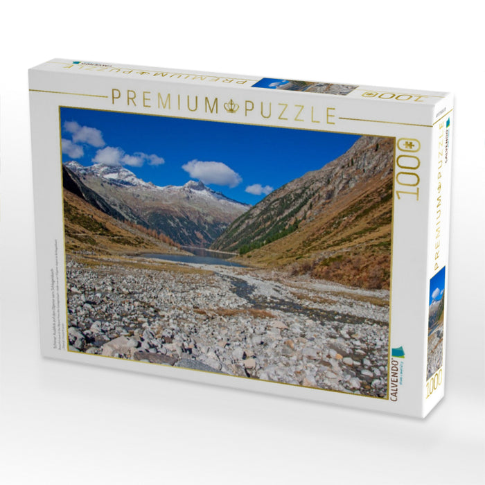 Schöner Ausblick auf den Olperer vom Schlegeisbach - CALVENDO Foto-Puzzle'