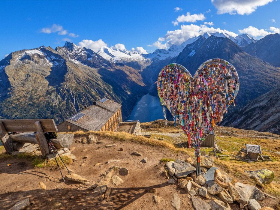Ein Herz auf der Olpererhütte - CALVENDO Foto-Puzzle'