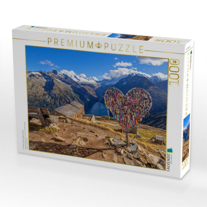Ein Herz auf der Olpererhütte - CALVENDO Foto-Puzzle'