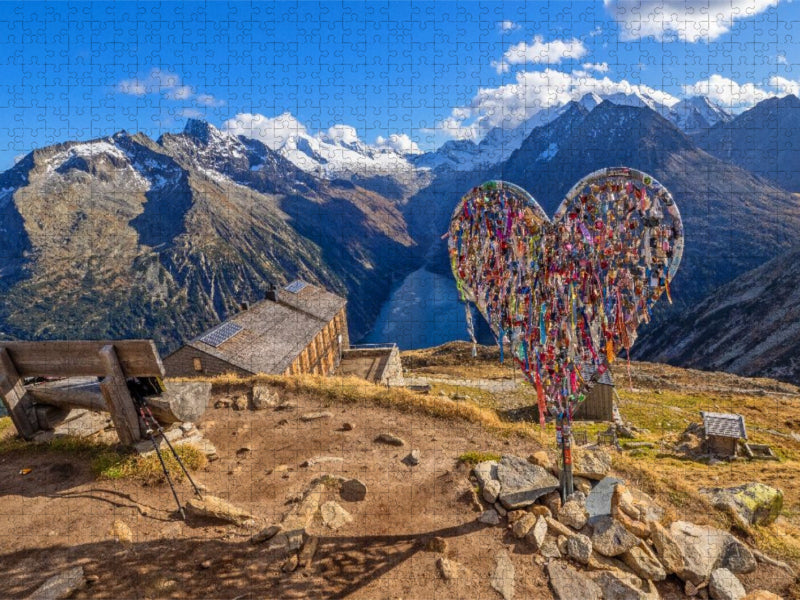 Ein Herz auf der Olpererhütte - CALVENDO Foto-Puzzle'