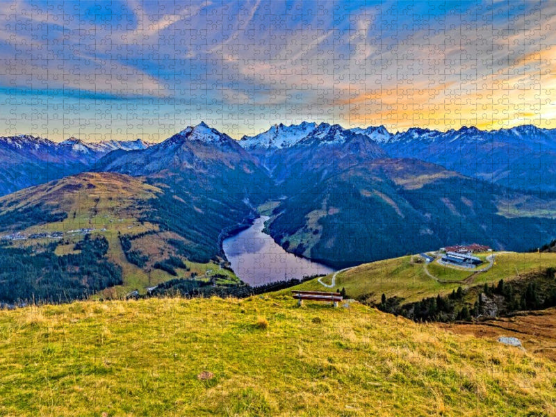 Abendstimmung über den Durlaßboden Stausee - CALVENDO Foto-Puzzle'