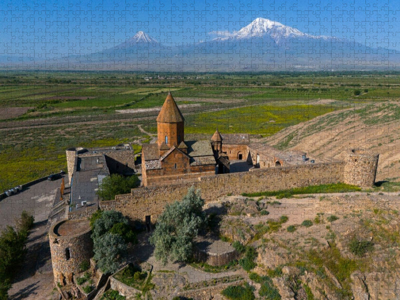 Kloster Chor Virap mit Ararat - CALVENDO Foto-Puzzle'