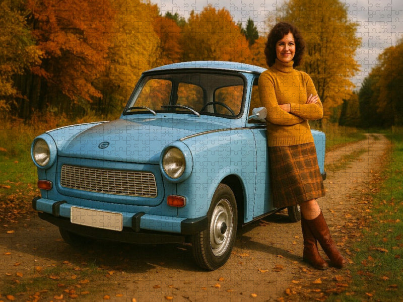 Herbstfarben mit Trabant 601 - CALVENDO Foto-Puzzle'