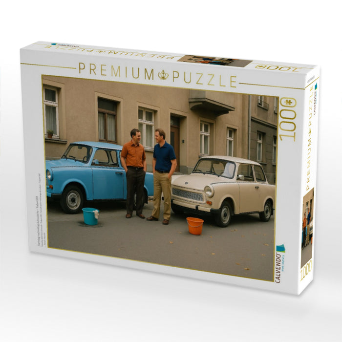 Samstag nachmittag Autowäsche - Trabant 601 - CALVENDO Foto-Puzzle'