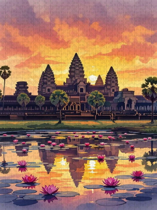 Angkor Wat – Tempel im Dschungel - CALVENDO Foto-Puzzle'