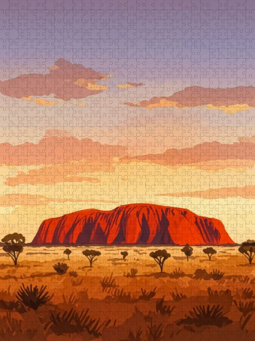 Uluru – Spirituelles Herz Australiens - CALVENDO Foto-Puzzle'