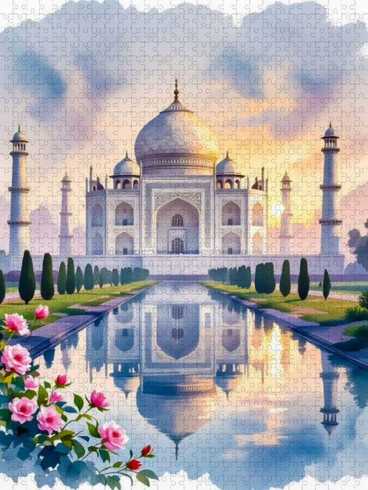 Taj Mahal – Strahlende Liebeserklärung - CALVENDO Foto-Puzzle'