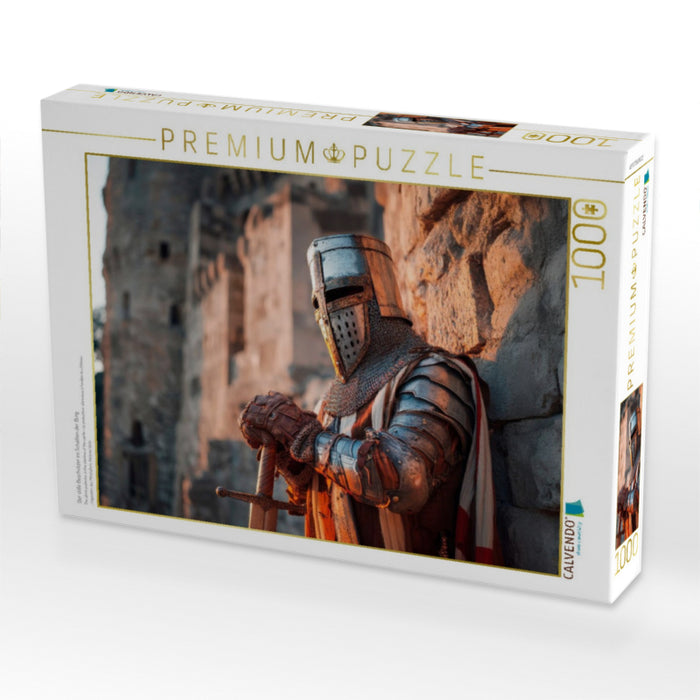 Der stille Beschützer im Schatten der Burg - CALVENDO Foto-Puzzle'