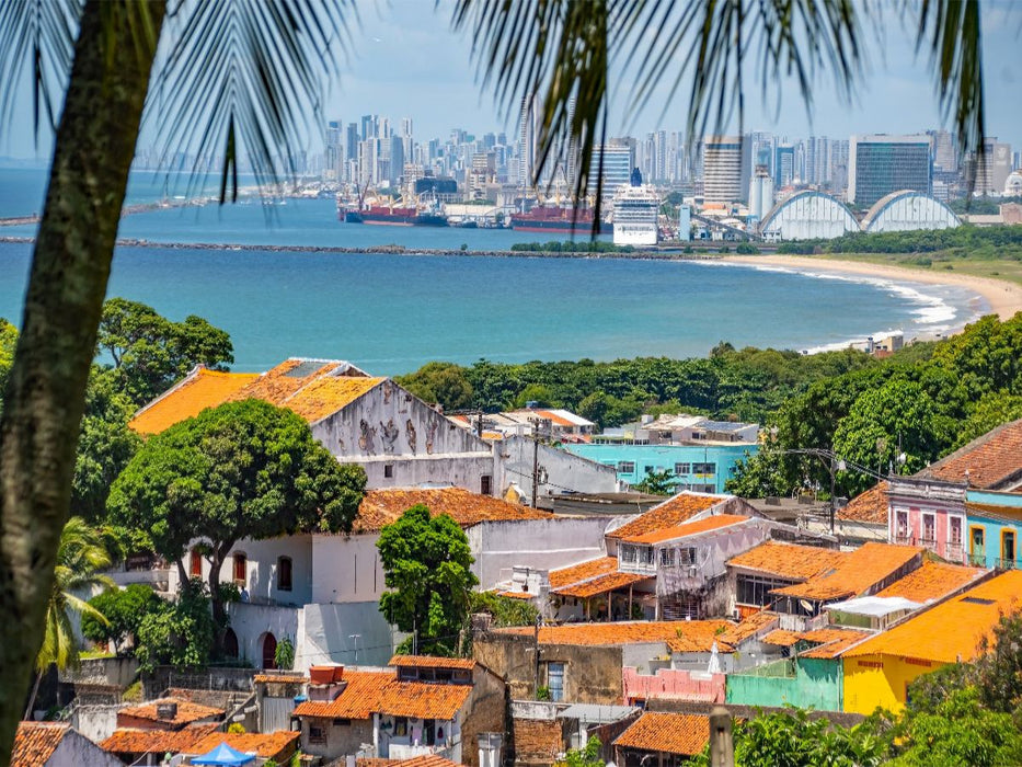 Skyline Recifes im Hintergrund, Olinda, Brasilien - CALVENDO Foto-Puzzle'