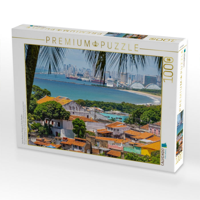 Skyline Recifes im Hintergrund, Olinda, Brasilien - CALVENDO Foto-Puzzle'