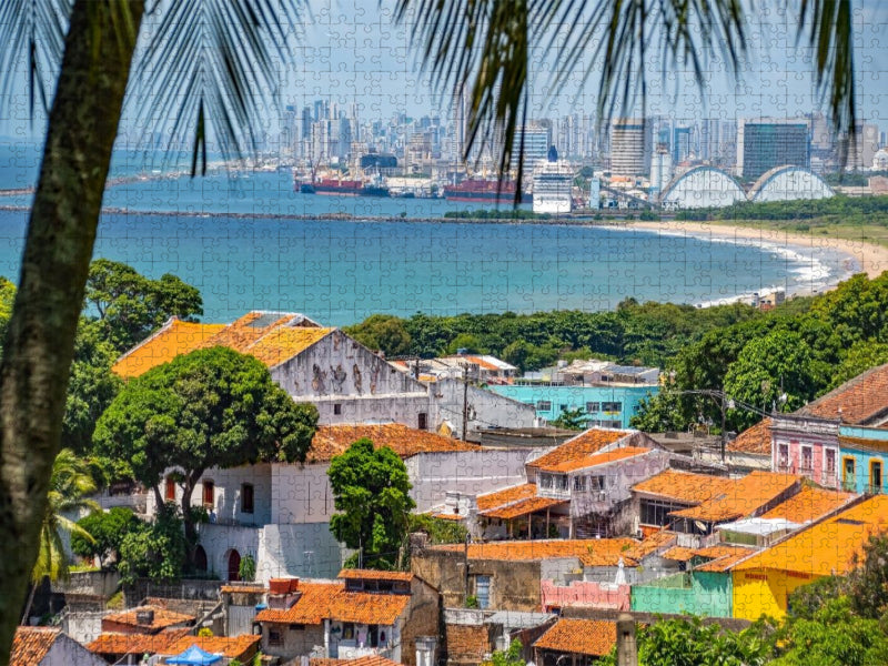 Skyline Recifes im Hintergrund, Olinda, Brasilien - CALVENDO Foto-Puzzle'
