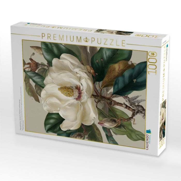 Magnolienblüten, Symbol für Reinheit und Erneuerung - CALVENDO Foto-Puzzle'
