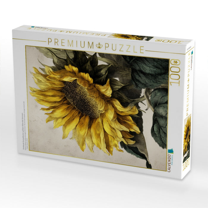 Strahlende Sonnenblumen, goldene Boten des Sommers - CALVENDO Foto-Puzzle'