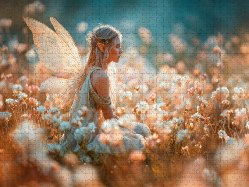 Blumenelfe im Licht des Morgens - CALVENDO Foto-Puzzle'
