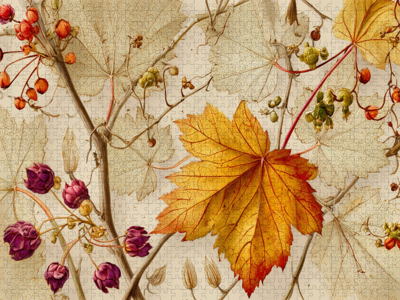 Ahornblätter, Farben des Herbstes - CALVENDO Foto-Puzzle'