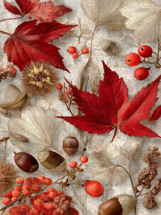 Ahornblätter, warme Farbenspiele des Herbstes - CALVENDO Foto-Puzzle'