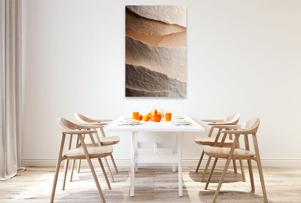 Premium Textil-Leinwand Flächen im Dialog von Stille und Harmonie