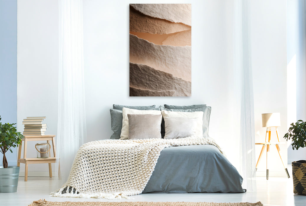 Premium Textil-Leinwand Flächen im Dialog von Stille und Harmonie