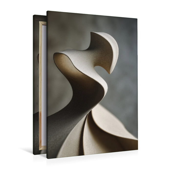 Premium Textil-Leinwand Skulpturale Rundungen, in sanfter Vollendung