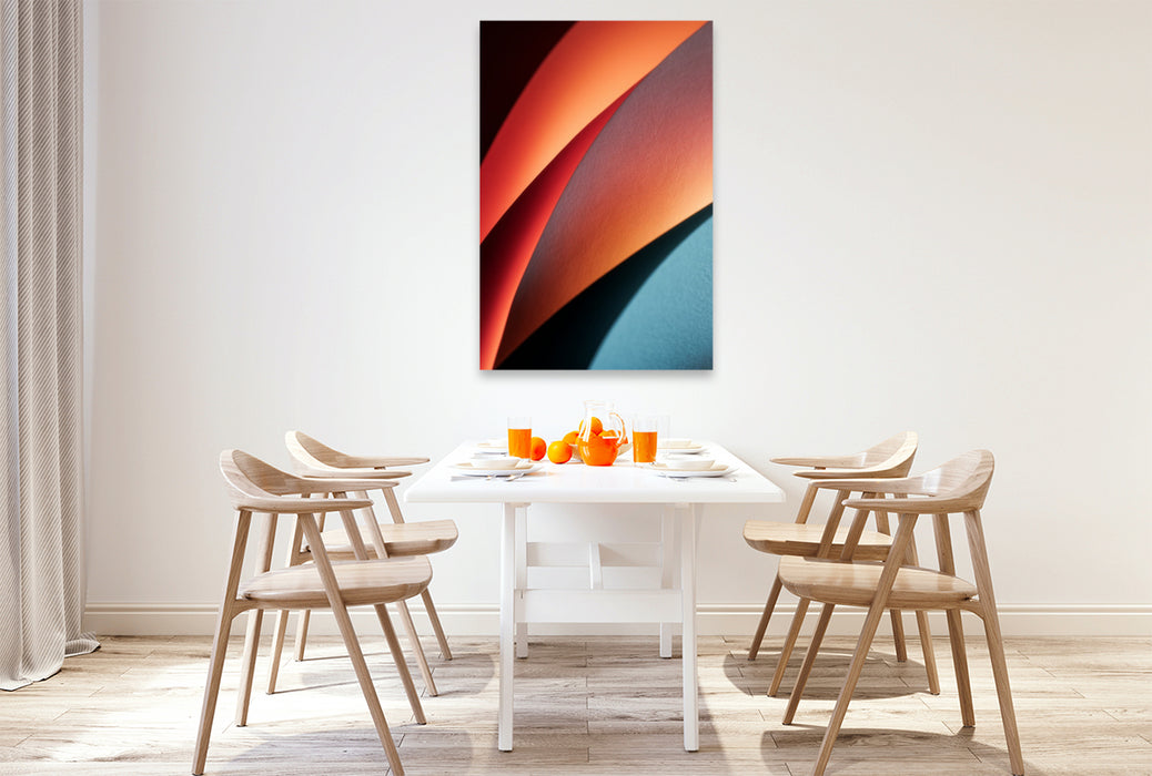 Premium Textil-Leinwand Linien, die Bewegung und Ruhe zugleich tragen