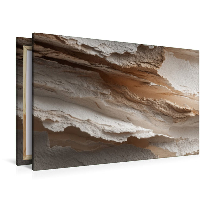 Premium Textil-Leinwand Struktur und Fläche, moderne Kunst in Sandfarben