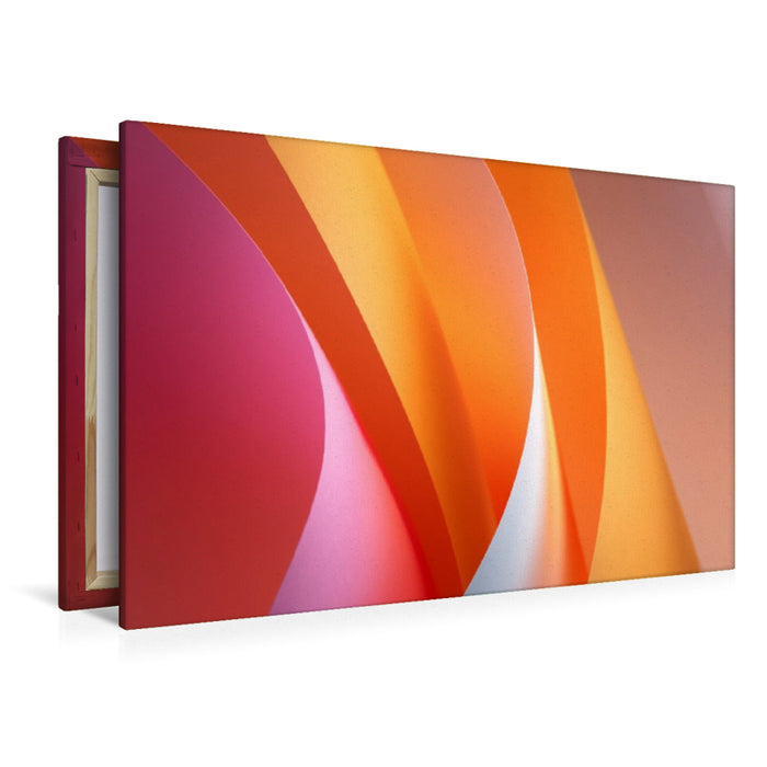 Premium Textil-Leinwand Sanfte Kurven, zeitgenössische Abstraktion